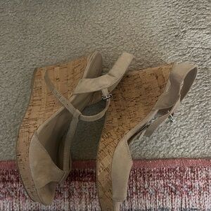 Tan Wedge Sandals